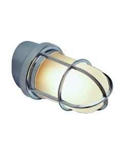 Lámpara de camarote de pared 15º, latón cromado, cristal mate