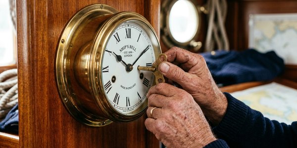 Cómo dar cuerda a un reloj de barco mecánico